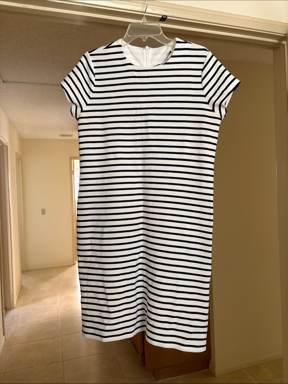 Ralph Lauren White Dress with Navy Stripes